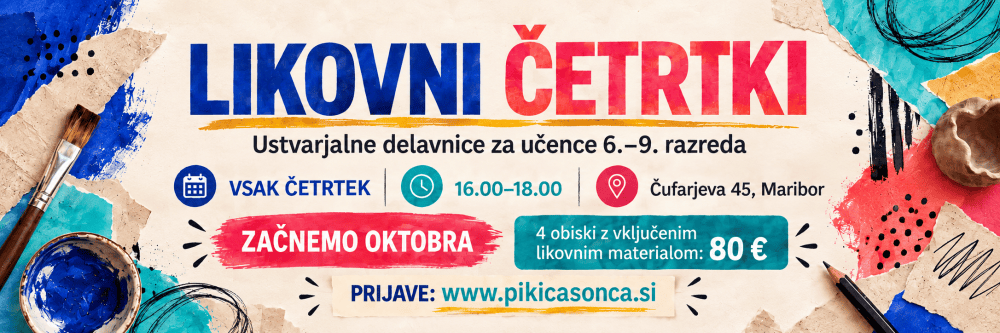 Likovni četrtki - likovne delavnice za otroke Maribor, vsak četrtek